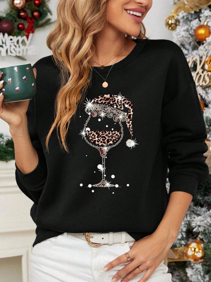 Merry Christmas Print Leopard Streetwear