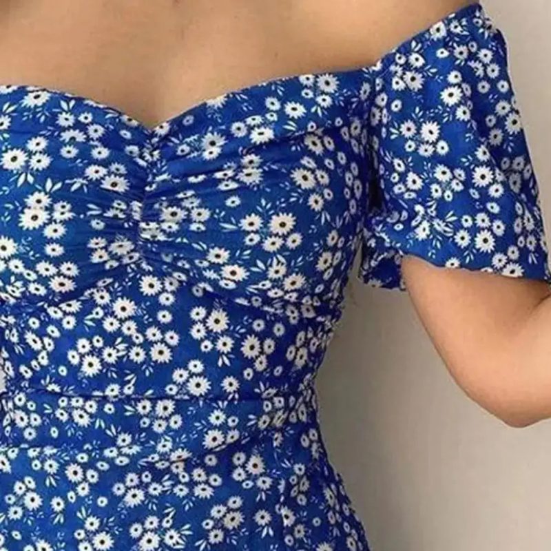 Summer Women Dress High Waist Off Shoulder - Image 2