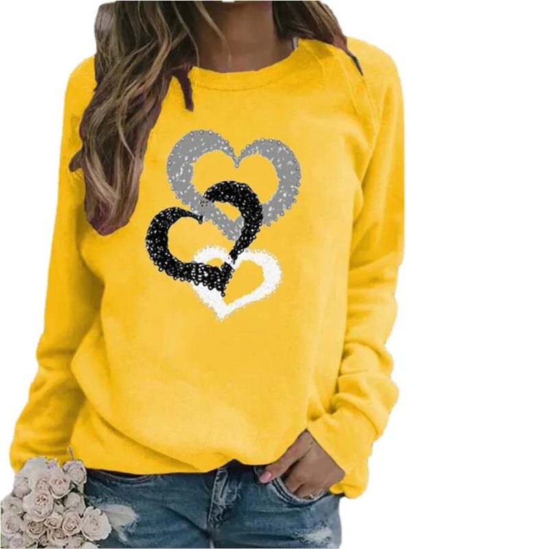 Winter Women's Casual Round Neck Santa Claus Printed Hoodie - Image 11